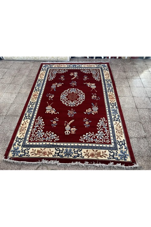 Китайский шерстяной ковер 0054009 Красный